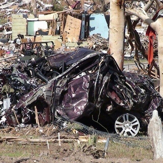 Powerful tornado flips car with people inside in terrifying strike…