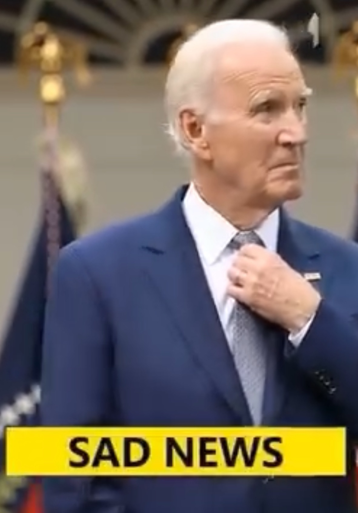 Joe Biden with tears in his eyes make the sad announcement