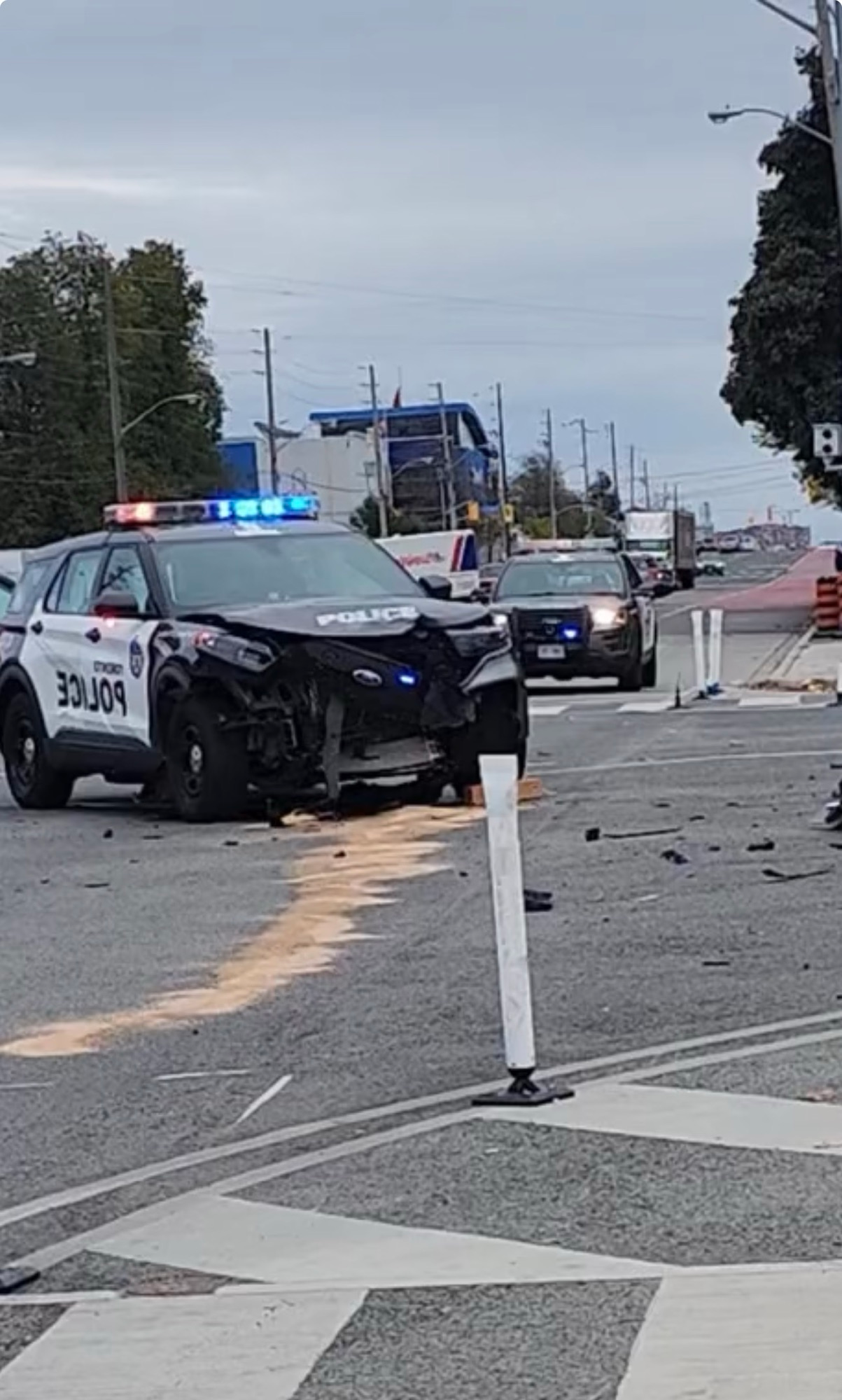 Police Vehicle Found Completely Destroyed After Major Crash