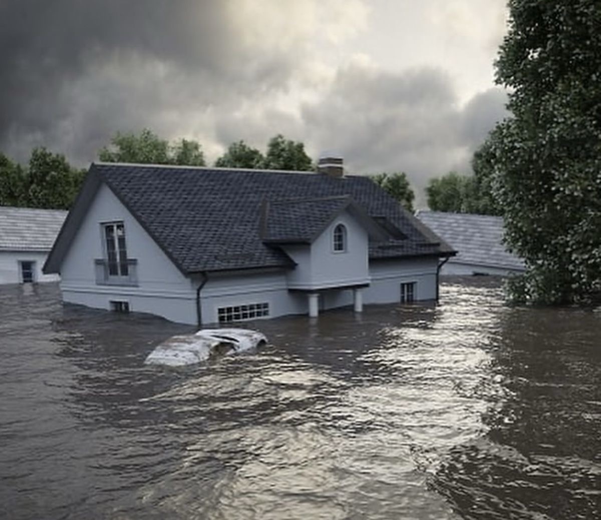 This house is underwater… and it’s not empty …