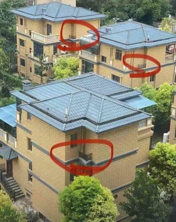 No one knows what these tiny corner terraces are for
