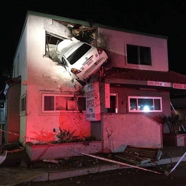 Seconds after the crash…