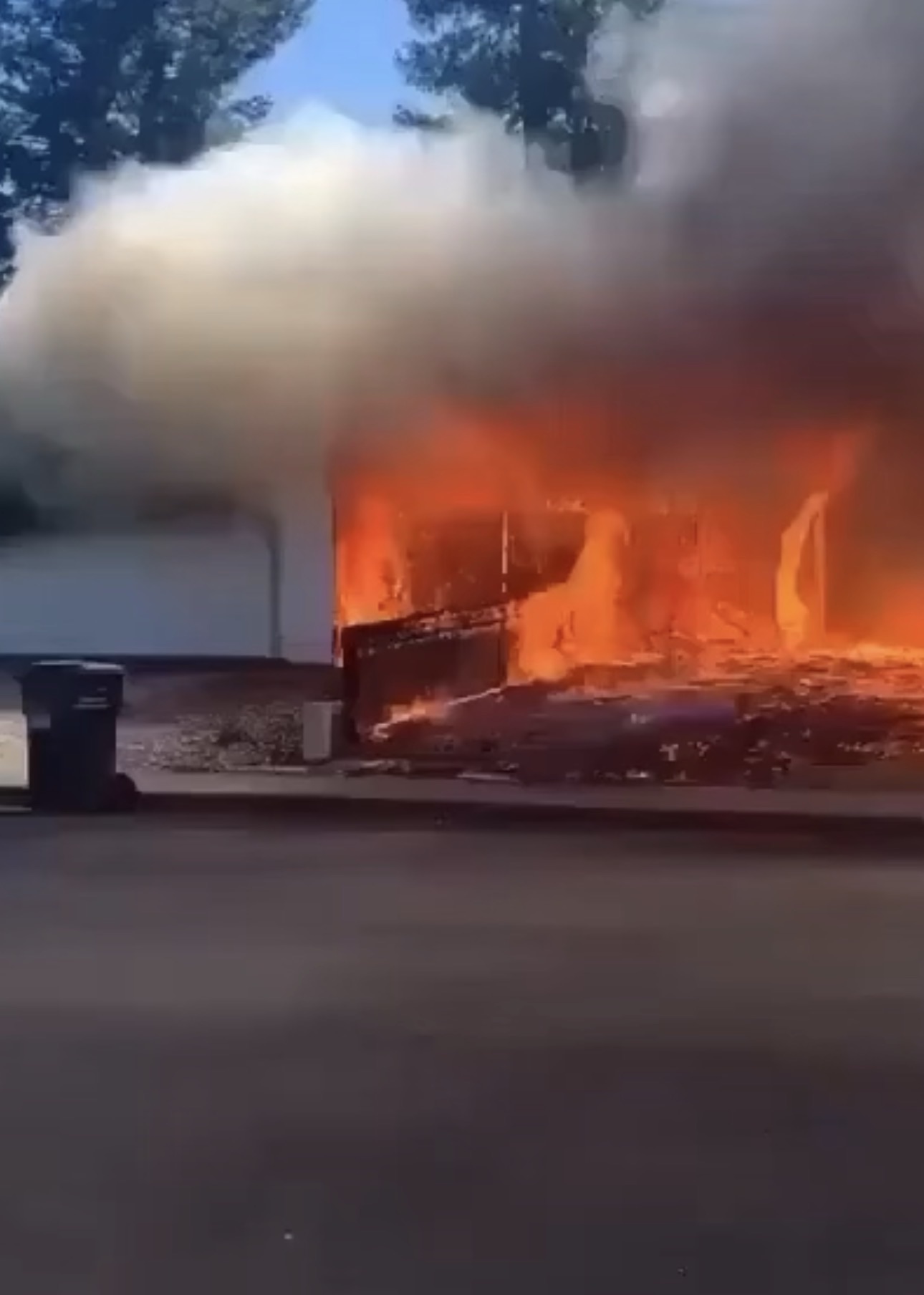 Fire spreads next door…