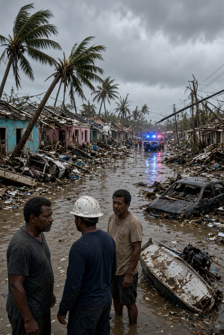 Powerful Hurricane Leaves Homes, Vehicles And Streets Heavily Damaged In An American Coastal Town