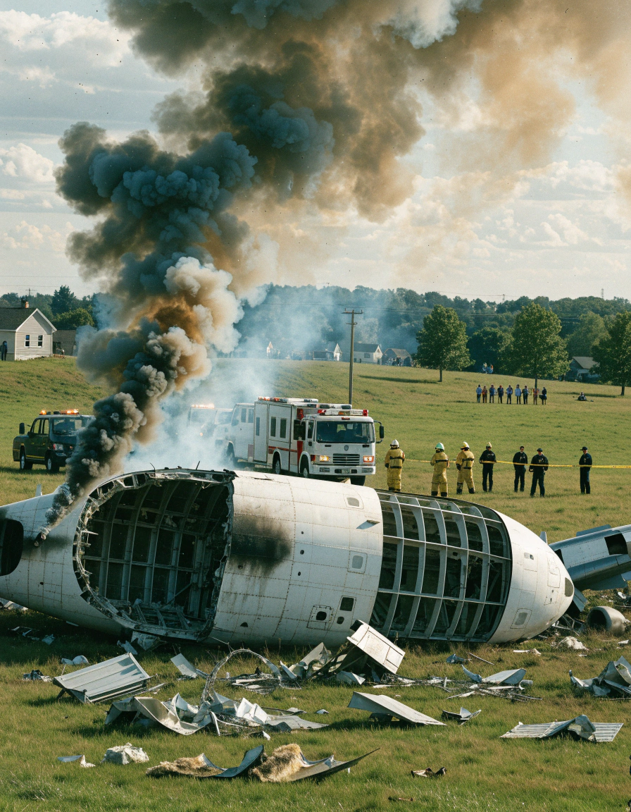 Passenger Plane Crashes Near American Community as Emergency Crews Rush to the Scene