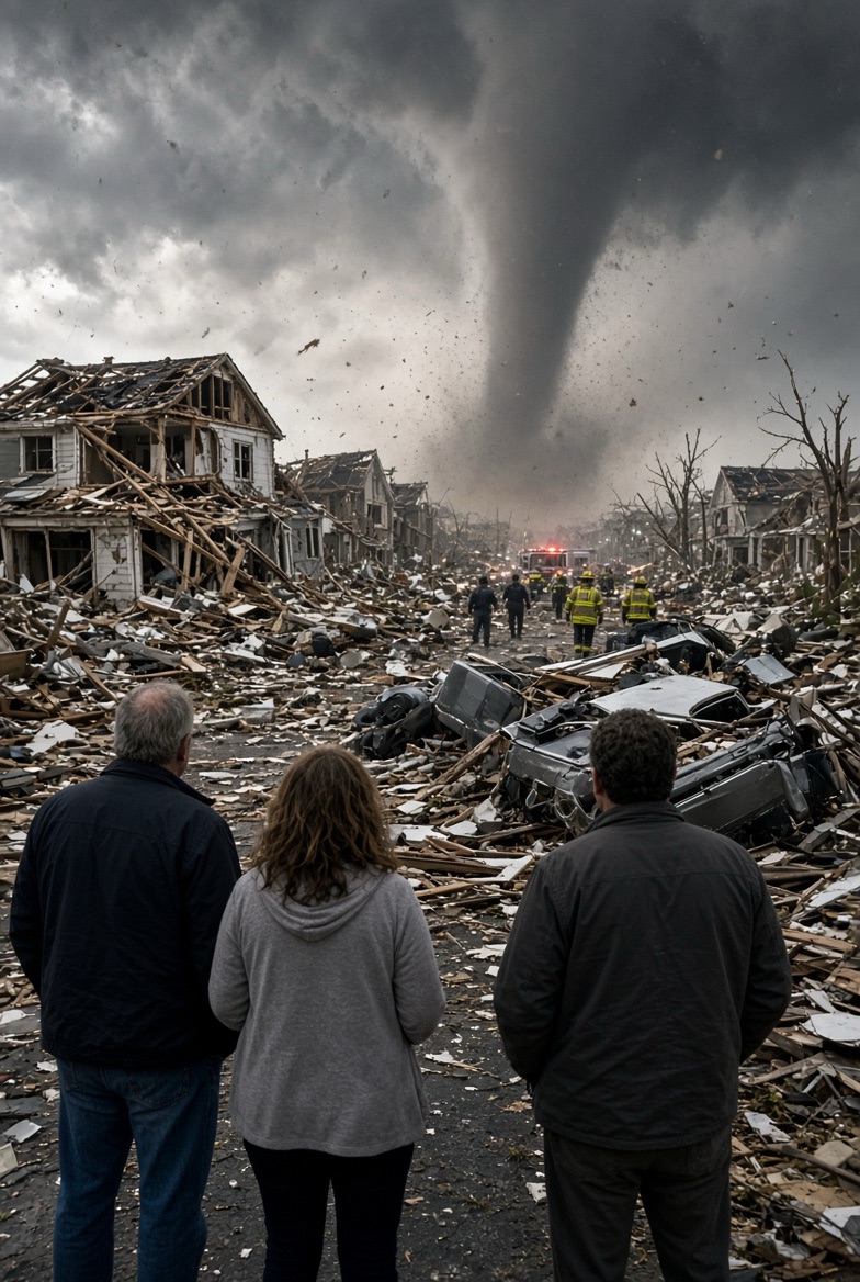 Tornado Tears Through American Neighborhood, Leaving Homes And Vehicles Destroyed